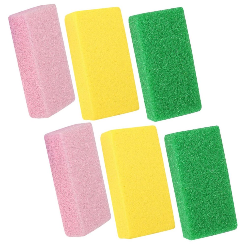 ASAKKURA 6pcs Multi-functional Foot Scrubber Brush Professional Pedicure Tools for Smooth Feet Easy to Use Handheld Skin-friendly Materials for Dead Skin Removal