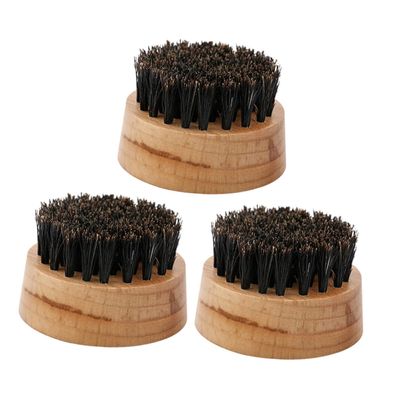EPIGEIST 3Pcs Boar Bristle Beard Brushes with Beech Wood Handles for Men Moisture Resistant Beard Care Tool and Comfortable for Styling and Cleaning Facial Hair