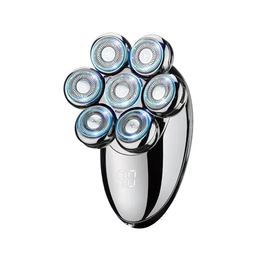 Electric Razor for Men 6-in-1 Rotary Rechargeable Bald Head Shaver Portable Face Beard Trimmer Waterproof,Gifts for Father's Day(Standard Set)