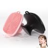 2 Pack Face Scrubber,Silicone Facial Cleansing Brush for Men & Women,Reusable Gentle Facial Waterproof Cleansing Skin Brush Exfoliating Scrubber for Sensitive Skin (Black/Pink) view 1