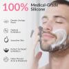 2 Pack Face Scrubber,Silicone Facial Cleansing Brush for Men & Women,Reusable Gentle Facial Waterproof Cleansing Skin Brush Exfoliating Scrubber for Sensitive Skin (Black/Pink) view 2