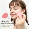 2 Pack Face Scrubber,Silicone Facial Cleansing Brush for Men & Women,Reusable Gentle Facial Waterproof Cleansing Skin Brush Exfoliating Scrubber for Sensitive Skin (Black/Pink) view 4