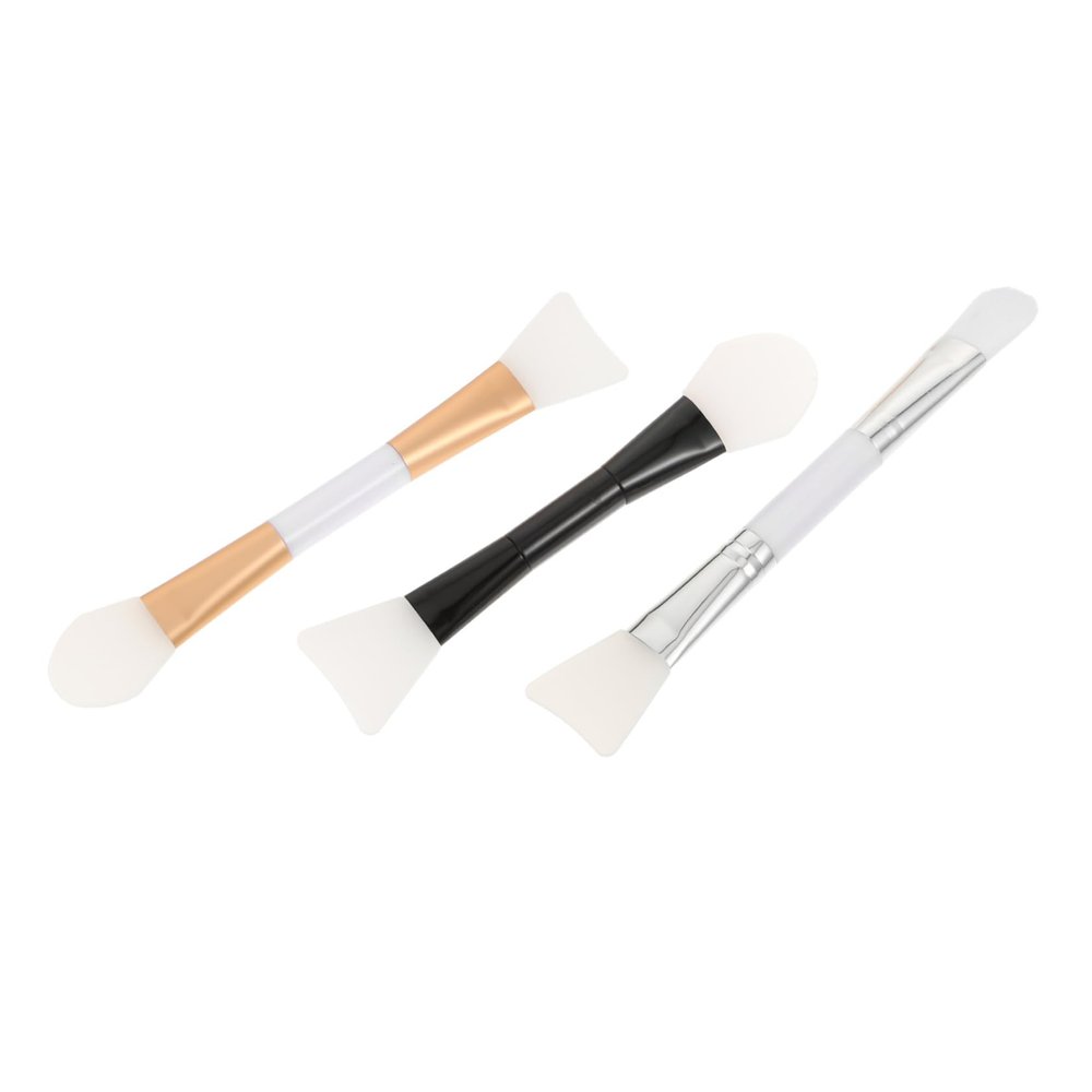 VICASKY 3pcs Silicone Face Mask Brush and Conditioner Stick Dual-end Mud Mask Applicators