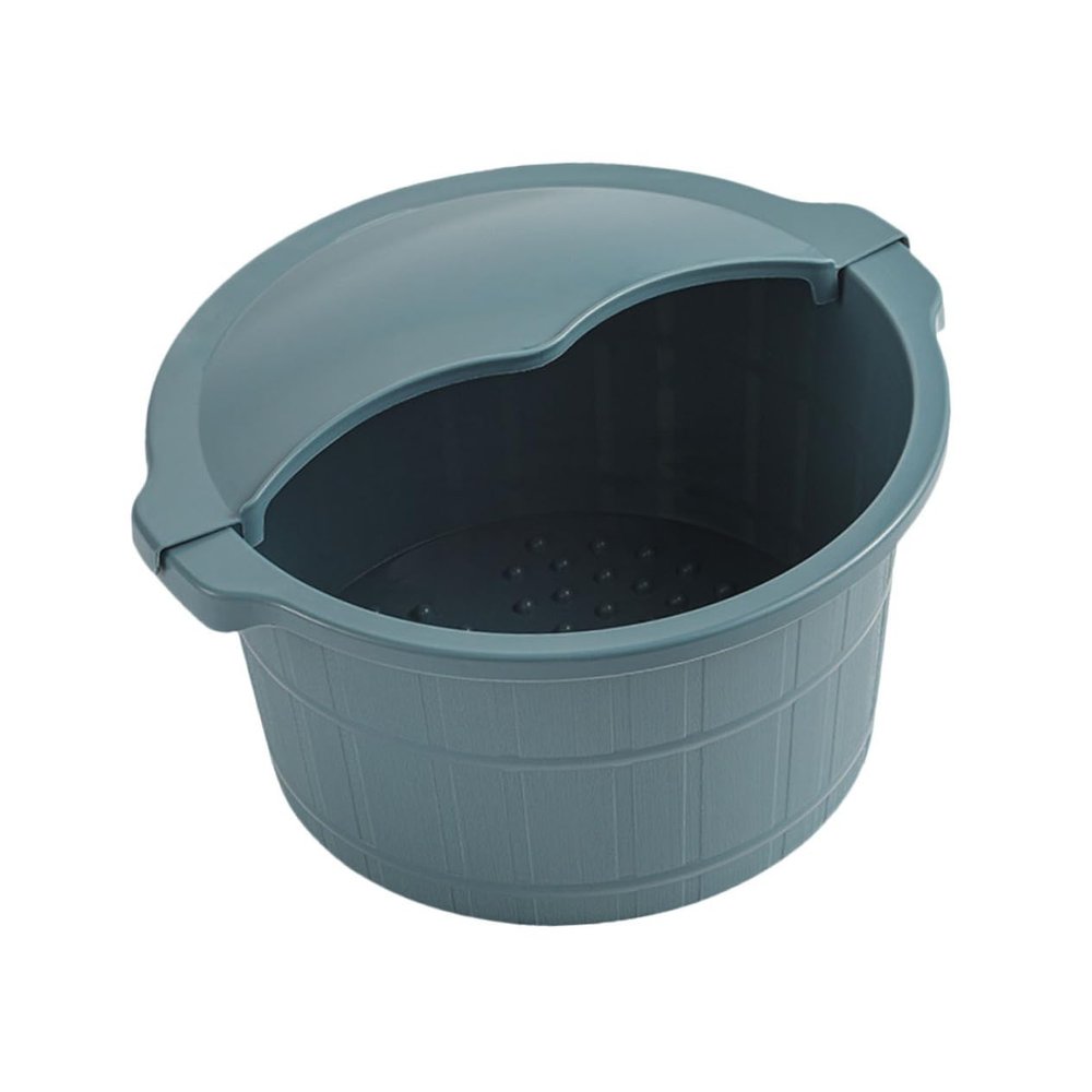 FOMIYES Household Foot Basin with Cover Thickened Pedicure Bucket for Comfortable Soaking Durable Wear-resistant Foot Bath for Home and Spa Use