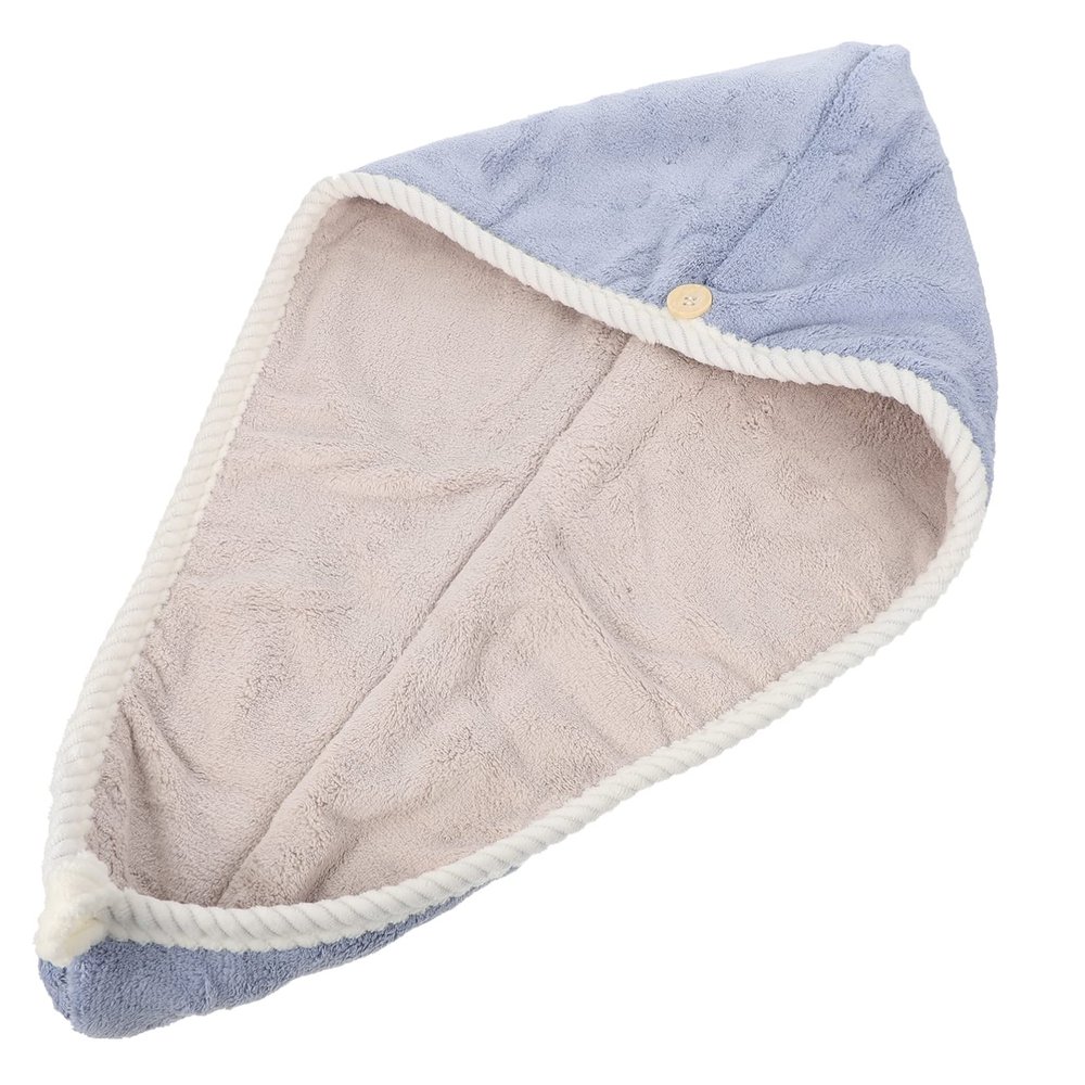 ASAKKURA Double Layer Coral Fleece Hair Drying Towel Wrap Ultra-Fine Fiber Fast Drying Absorbent Hair Hat for Women Convenient Head Wrap for Bathing