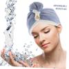ASAKKURA Double Layer Coral Fleece Hair Drying Towel Wrap Ultra-Fine Fiber Fast Drying Absorbent Hair Hat for Women Convenient Head Wrap for Bathing view 2