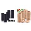 100PCS Hair Ties for Women Girls(Black+Light Blonde) view 1