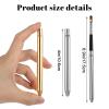 2 Pcs Lip Brush for Lipstick Retractable Lip Brush Applicator Lips Liner Brushes Lipstick Gloss Wands with Cover Cosmetic Tool Kits Professional Make Up Brushes for Travel Women Girls Gift Gold Silver view 2