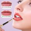 2 Pcs Lip Brush for Lipstick Retractable Lip Brush Applicator Lips Liner Brushes Lipstick Gloss Wands with Cover Cosmetic Tool Kits Professional Make Up Brushes for Travel Women Girls Gift Gold Silver view 3