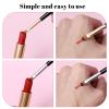 2 Pcs Lip Brush for Lipstick Retractable Lip Brush Applicator Lips Liner Brushes Lipstick Gloss Wands with Cover Cosmetic Tool Kits Professional Make Up Brushes for Travel Women Girls Gift Gold Silver view 4