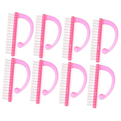 Healvian 8pcs Nail Cleaning Brush for Easy Fingernail Dust Removal Portable and Lightweight Manicure Tool for Nail Care Enthusiasts Comfortable Grip for Use
