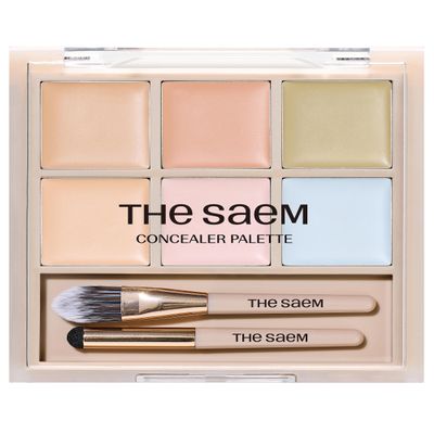 THESAEM Cover Perfection Concealer Palette 02 Cover&Light - Multi Use 6 Colors Correcting Conceal Palette - for Dark Circles, Imperfections, Face Tone Corrector, Ideal for Fair to Light Skin