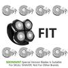 8 PCS Head Replacement Shaver Blades Compatible with Free Bird Flex Series Pro Electric Head Shaver view 2