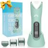 Zesuti Electric Bikini Trimmer for Women,Electric Razors for Women,Cordless Pubic Hair Trimmer,IPX7 Waterproof & LED Display Mens Ball Trimmers Bikini Shaver for Underarm Leg Arm,Gifts Green view 1