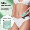 Zesuti Electric Bikini Trimmer for Women,Electric Razors for Women,Cordless Pubic Hair Trimmer,IPX7 Waterproof & LED Display Mens Ball Trimmers Bikini Shaver for Underarm Leg Arm,Gifts Green view 2