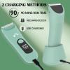 Zesuti Electric Bikini Trimmer for Women,Electric Razors for Women,Cordless Pubic Hair Trimmer,IPX7 Waterproof & LED Display Mens Ball Trimmers Bikini Shaver for Underarm Leg Arm,Gifts Green view 4