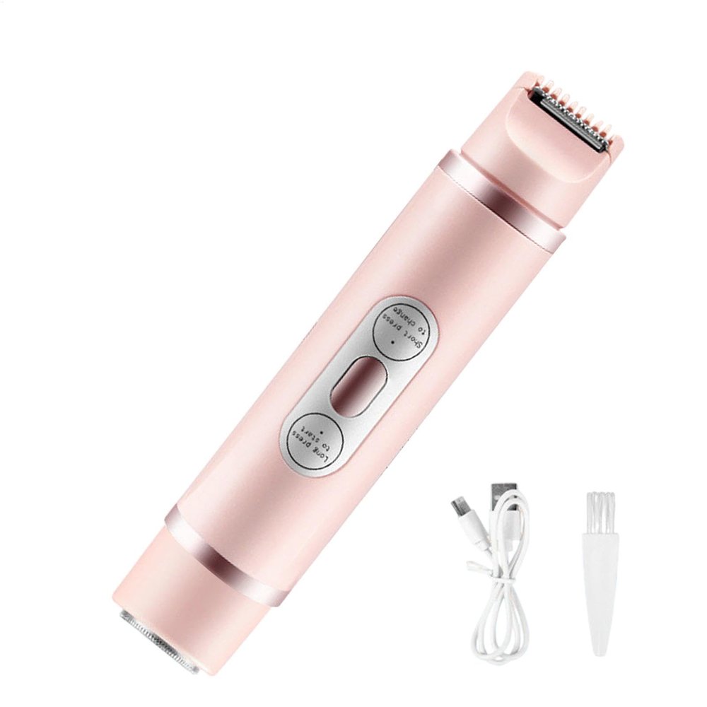 Female Electric Razors - Womens Electric Shaver for Women, Double Head Shaving for Woman | Waterproof Female Pocket USB Rechargeable Portable Body Trimmer for Women Indoor Outdoor Use