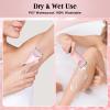Zesuti Bikini Trimmer for Women,Cordless Pubic Hair Trimmer,IPX7 Waterproof & LED Display Ladies Electric Razors Body Hair Trimmers for Underarm Leg Arm,Gifts Pink view 3