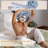 100% Mulberry Silk Bonnet for Women Hair Bonnet for Sleeping with Hair Scrunchy Elastic Tie Band Night Cap(Blue) view 4