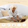 100% Mulberry Silk Bonnet for Women Hair Bonnet for Sleeping with Hair Scrunchy Elastic Tie Band Night Cap(Off-white) view 3