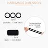 100 Pcs Thick Seamless Hair Ties, Ponytail Holders Hair Accessories No Damage for Thick Hair ((Black+Candy Colors) view 4