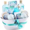 12Pcs Ocean Spa Gift Baskets for Women  Luxurious Bath & Body Set with Bubble Bath, Lotion, Spa Gifts Sets for Mothers Day, Mothers Day Presents for Her view 2