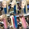 100% High Temperature Fiber Blonde Hair Mannequin Head Training Head For Braid Hairdressing Manikin Doll Head With Wig Tripod(Rose) view 4