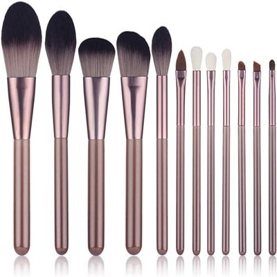 12 Small Grape Soft Brushes Makeup Brush Set Beauty Tools Foundation Concealer Eye Shadow Brushes