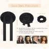 100% Mulberry Silk Bonnet for Women Hair Bonnet for Sleeping with Hair Scrunchy Elastic Tie Band Night Cap(Black) view 2