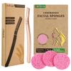 Dermaplaning Razor & Compressed Facial Sponges Set - Exfoliate, Cleanse & 12 Blades + 100-Count Facial Sponges for Smooth Skin & Makeup view 1