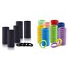 100PCS Hair Ties for Women Girls, Seamless Thick Hair Band, Elastic Hair Ties No Damage Ponytail Holder(Black+Rainbow Colors) view 1