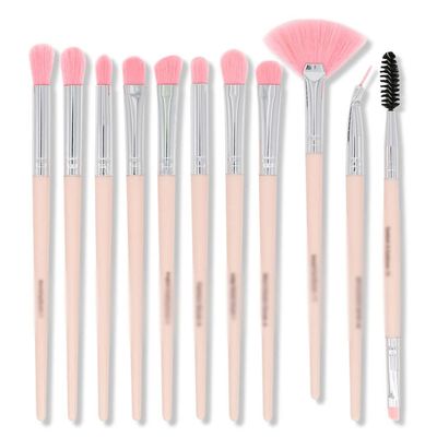 12 Eye Makeup Brushes Set Soft Bristles Eye Shadow Brush Nose Shadow Detail Eye Liner Brush(D)