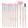 12 Eye Makeup Brushes Set Soft Bristles Eye Shadow Brush Nose Shadow Detail Eye Liner Brush(D) view 1