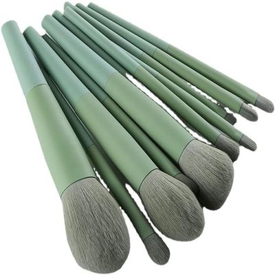 11PCS Pale Green Daily Makeup Brush Set Complete Kit Cosmetics Beauty Foundation Eye Concealer Blush Brush Makeup Brush Tool