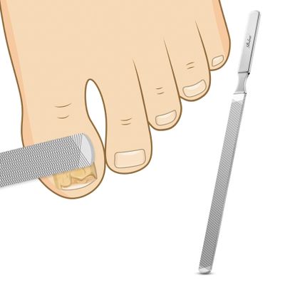 BALUCA Professional Stainless Steel Long Nail File for Thick Nails, Metal Fingernail Toenail File for Women, 4.72-Inch Filing Surface, Durable and Efficient Nail Care Tool (Silver, 1, Count, Coarse)