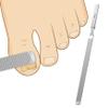 BALUCA Professional Stainless Steel Long Nail File for Thick Nails, Metal Fingernail Toenail File for Women, 4.72-Inch Filing Surface, Durable and Efficient Nail Care Tool (Silver, 1, Count, Coarse) view 1