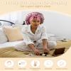 100% Mulberry Silk Bonnet for Women Hair Bonnet for Sleeping with Hair Scrunchy Elastic Tie Band Night Cap(Bean Paste) view 3