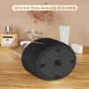 Anylady Makeup Brush Holder 360 Rotating, [Upgrade & with Cover] Makeup Brush Organizer for Vanity Countertop Bathroom (Black) view 3