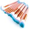 10pcs Makeup Brushes Set Foundation Powder Eye Shadow Blush Blending Lip Fan Make Up Brush Kit Cosmetic Tool Kit view 2