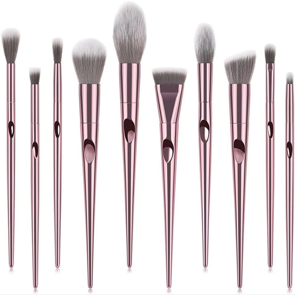 10Pcs Makeup Brushes Tool Set Cosmetic Powder Eye Shadow Foundation Blush Blending Beauty Make Up Brush