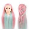 100% High Temperature Fiber Blonde Hair Mannequin Head Training Head For Braid Hairdressing Manikin Doll Head With Wig Tripod(Dark Brown) view 1