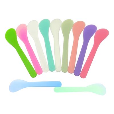 Wopanxye 60pack Cosmetic Spatula for Face Mask Cream Stick Plastic Makeup Spatulas Spoon Reusable Disposable Tool for Easy Mixing, Sampling, Waxing DIY Facial Lip Mask Lotion Skincare Scoop, 11 Colors