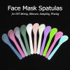 Wopanxye 60pack Cosmetic Spatula for Face Mask Cream Stick Plastic Makeup Spatulas Spoon Reusable Disposable Tool for Easy Mixing, Sampling, Waxing DIY Facial Lip Mask Lotion Skincare Scoop, 11 Colors view 3