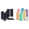 100PCS Black Hair Ties for Women Girls(Black+ Spring colors) view 1