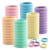 100PCS Black Hair Ties for Women Girls(Black+ Spring colors) view 3