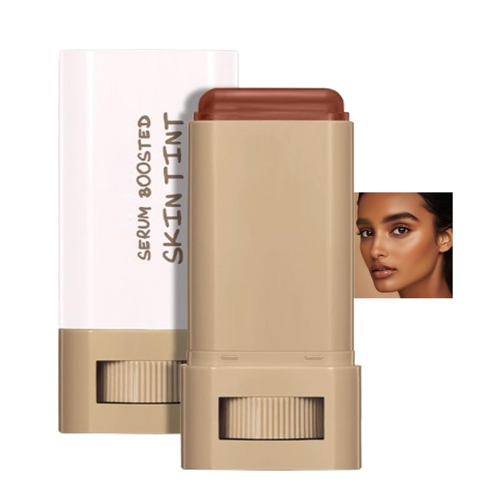 Melambo Skin Tint, Melambo Beauty Balm Serum, Serum Boosted Skin Tint Balm, Melambo Makeup Foundation Stick for Women (02)