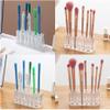 Ckuakiwu Makeup brush organizer: 26 transparent plastic standing slots with multi -size size, storage cosmetic brushes and support for countertop or view 3