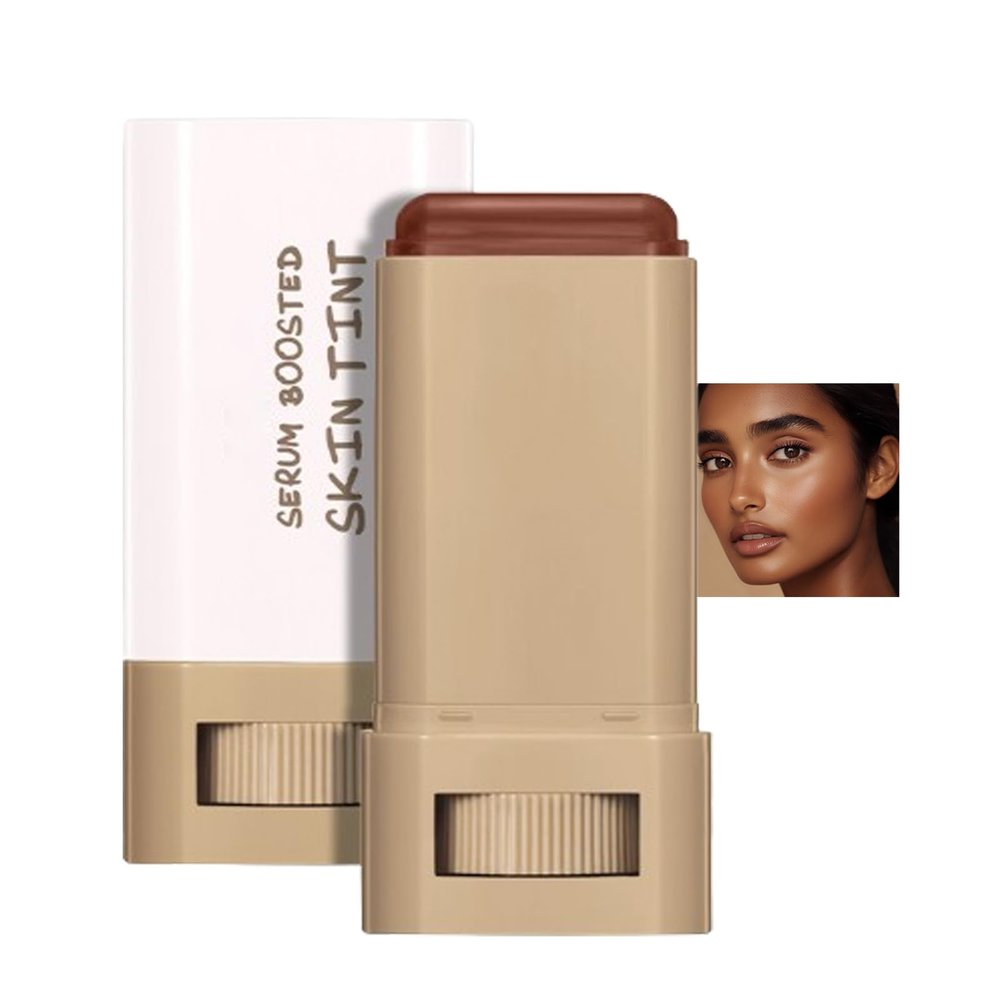 Melambo Skin Tint, Melambo Beauty Balm Serum, Serum Boosted Skin Tint Balm, Melambo Makeup Foundation Stick for Women (01)