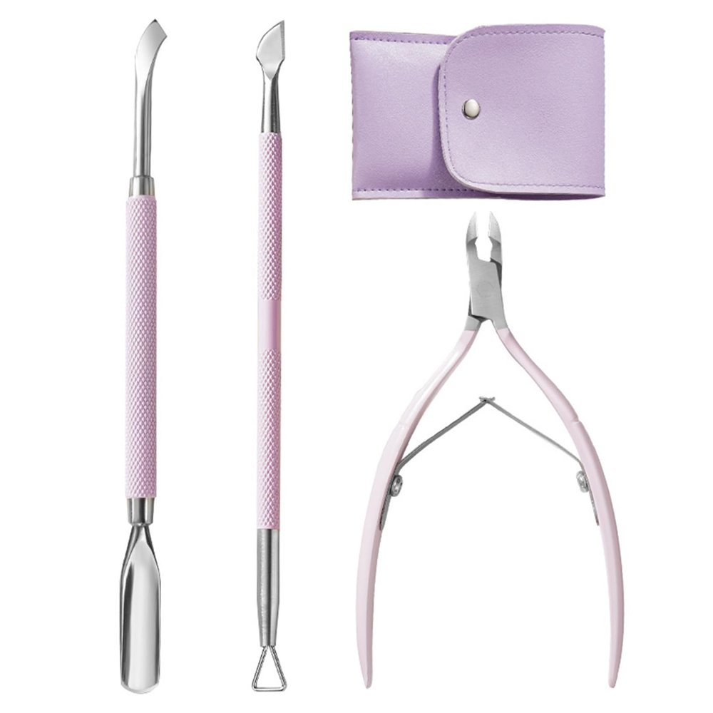 3Pcs/Set Cuticle Trimmer With Cuticle Pusher Stainless Steel Cuticle Remover Cuticle Nippers Cuticle Scissors Remover