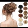 Bun Hair Piece Wavy Curly Hair Bun Scrunchies Extensions Synthetic Chignon Thick Updo Hairpieces for Women, (4) view 1
